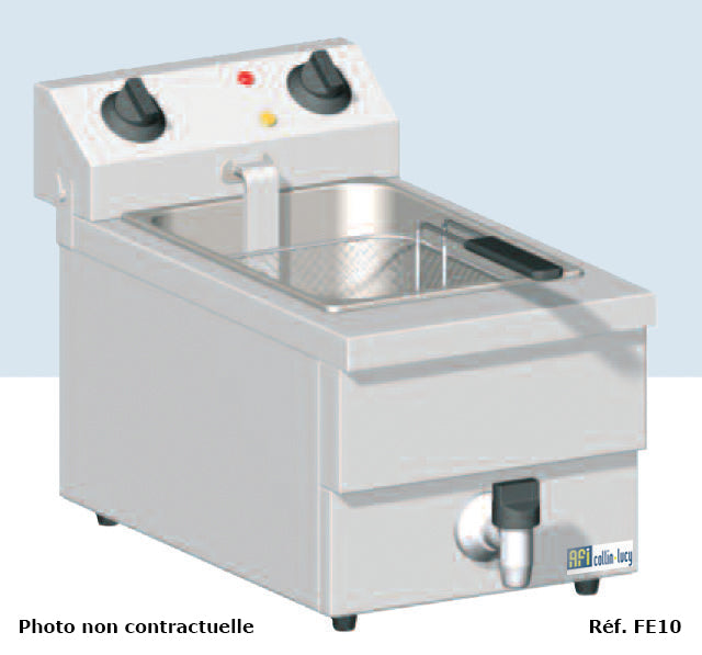 FRITEUSE DE TABLE ÉLECTRIQUE AVEC VIDANGE - 2 X 10 L