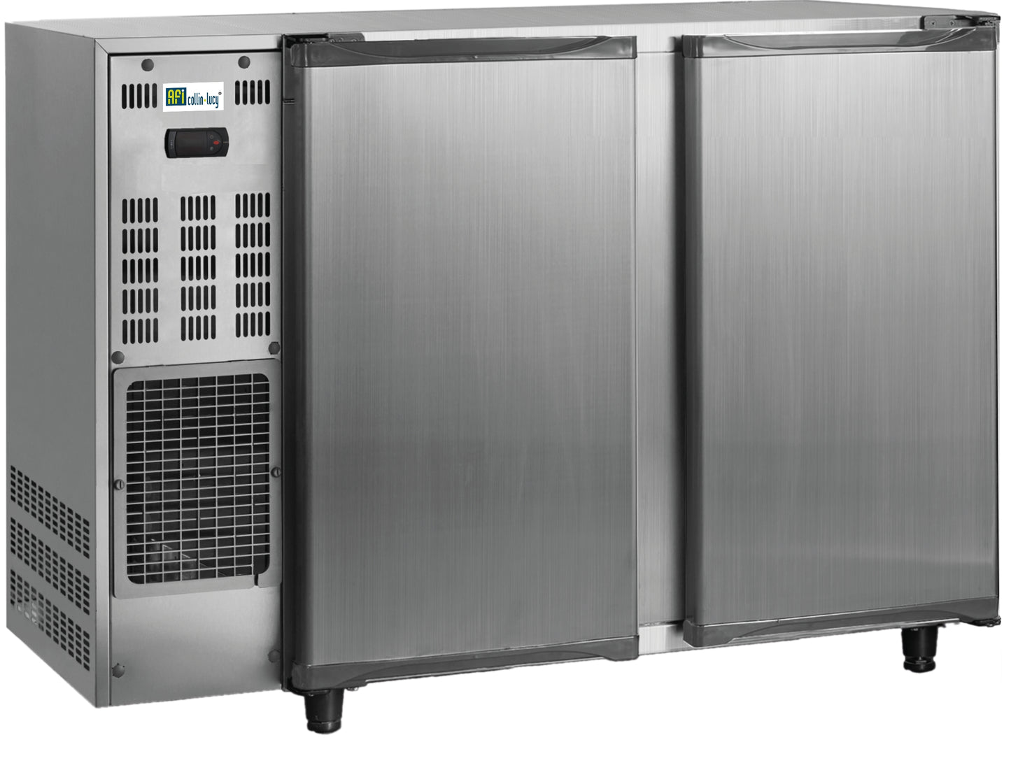 ARRIÈRE-BAR INOX GROUPE LOGÉ - 2 PORTES PLEINES