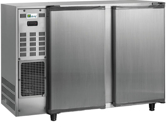 ARRIÈRE-BAR INOX GROUPE LOGÉ - 2 PORTES PLEINES