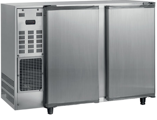 ARRIÈRE-BAR INOX GROUPE LOGÉ - 2 PORTES PLEINES