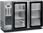 ARRIÈRE-BAR INOX GROUPE LOGÉ - 2 PORTES VITRÉES