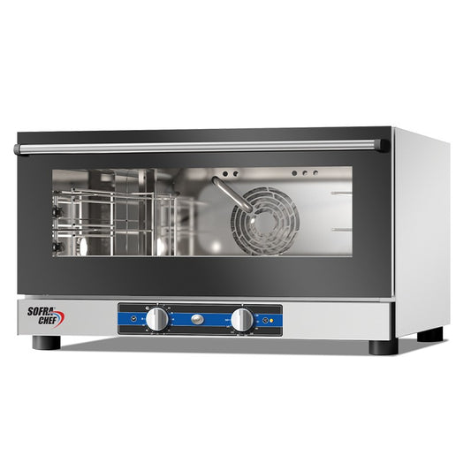 Four à convection avec humidificateur - Commandes mécaniques - 3 niveaux 600 x 400 et GN 1/1 - 400 V - Gamme SOFRACHEF - FSC3M
