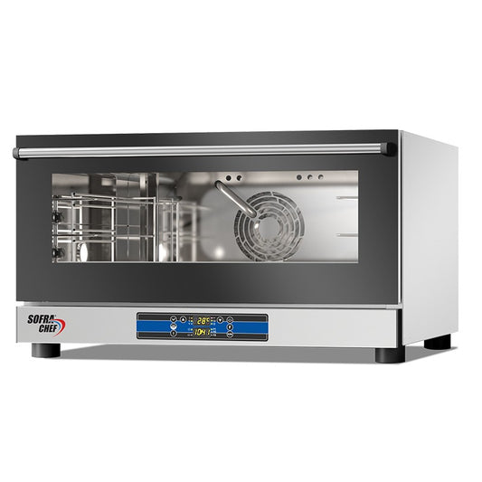 Four à convection avec humidificateur - Commandes digitales - 3 niveaux 600 x 400 et GN 1/1 - 400 V - Gamme SOFRACHEF - FSC3D