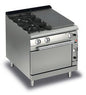 Fourneau - 2 feux vifs gaz + 1/2 plaque coup de feu sur four gaz - Gamme Queen 900 - 90QTPMFG803SX