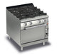 Fourneau - 4 feux vifs gaz sur four électrique - Gamme Queen 900 - 90QPCFGE803