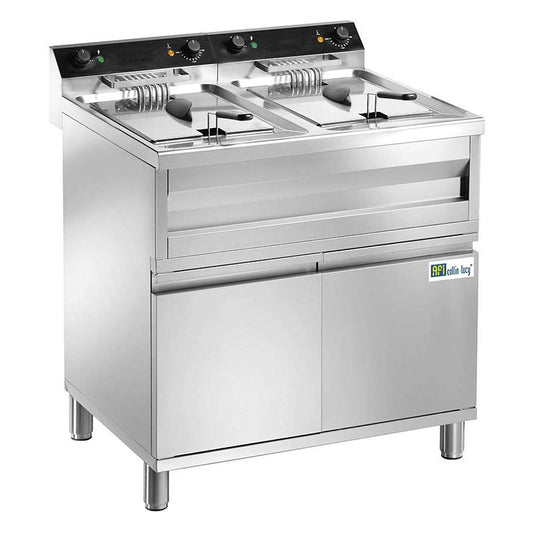 FRITEUSE SUR COFFRE ÉLECTRIQUE AVEC VIDANGE - 2 X 9 L