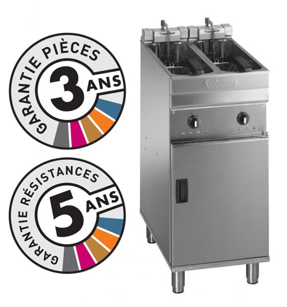 Friteuse électrique sur coffre - 2x 7-8 litres - Valentine - EVO2200T