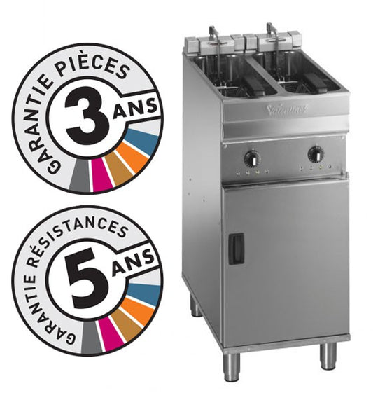 Friteuse électrique sur coffre - 2x 7-8 litres - Valentine - EVO2200T