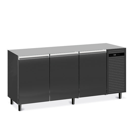 Furnotel - Arrière-bar skinplate sans dessus - 3 portes pleines - ABR3SD-2