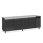 Furnotel - Arrière-bar skinplate sans dessus - 4 portes pleines - ABR4SD-2