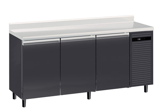 Furnotel - Arrière-bars Skinplate - Groupe logé - Hauteur 1000 mm - 3 portes - 400 litres - ABR3-2