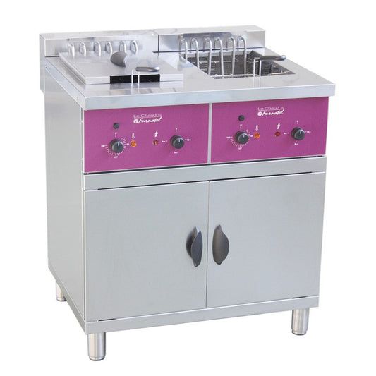 Furnotel - Friteuse électrique sur coffre - 2 x25 litres - ACFS225L