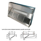 Furnotel - Hotte statique - Hauteur 400 mm - Avancée 938 mm - Longueur 4500 mm - H39945