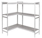 Furnotel - Rayonnage en L Duralinox & étagères polymère - Prof. 460 mm - Long. 2187 + 639 mm - R4C06