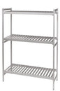 Furnotel - Rayonnage simple Duralinox & étagères polymère - Prof. 360 mm - Long. 1317 mm - R3C01