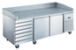 Furnotel - Table à pizza réfrigérée positive en inox - 2 portes + 7 tiroirs neutres -  390 litres - PZ2611X