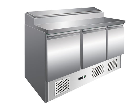 Furnotel - Table de préparartion réfrigérée GN 1/1 -  3 portes - 392 litres - PS301X