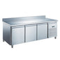 Furnotel - Table réfrigérée inox positive avec évaporateur ventilé - 3 portes - 339 litres - Avec dosseret - SN3201X