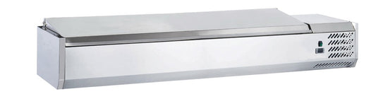 Furnotel - Vitrine positive couvercle inox pour 4 bacs GN 1/3 - 110 W - VRC121GN13X