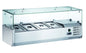 Furnotel - Vitrine positive vitrage droit pour 10 bacs GN 1/4 - 110 W - VRX201X