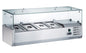 Furnotel - Vitrine positive vitrage droit pour 8 bacs GN 1/4 - 110 W - VRX181X