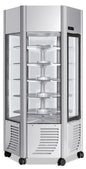 Furnotel - Vitrine réfrigérée négative - 6 faces vitrées - 600 litres - Tournante / Plateaux verres - 1 porte - ERGEBTLEDT