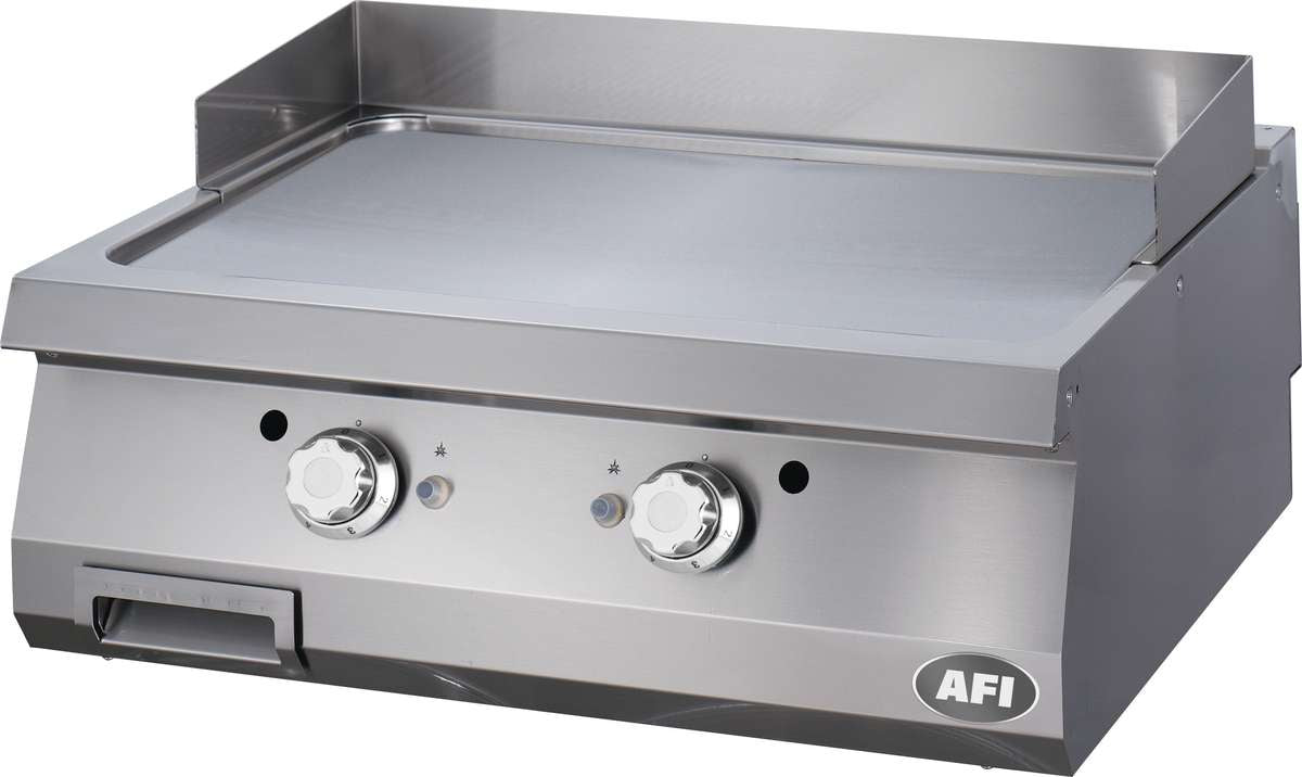 PLAQUE À SNACKER GAZ - GAMME 900 - DOUBLE LISSE - CHROME