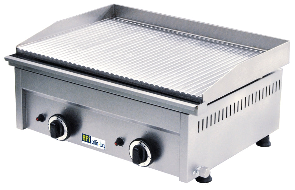 PLAQUE À SNACKER GAZ - RAINURÉE - 2 ZONES