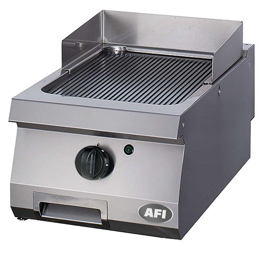 PLAQUE À SNACKER ÉLECTRIQUE - GAMME 700 - SIMPLE NERVURÉE - CHROME