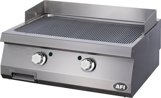 PLAQUE À SNACKER ÉLECTRIQUE - GAMME 900 - DOUBLE NERVURÉE - ACIER CARBONE