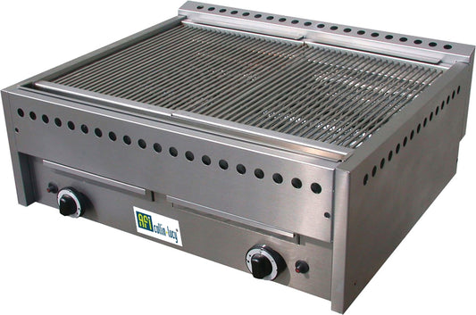 GRILL GAZ AVEC PIERRES DE LAVE - 2 ZONES