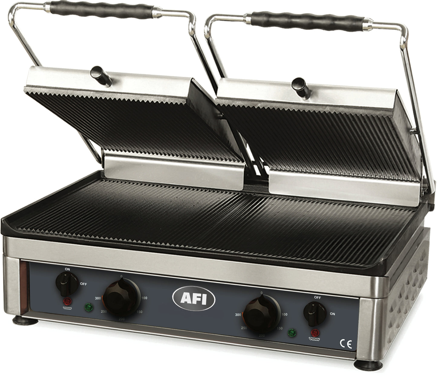 GRILL PANINIS ÉLECTRIQUE - PLAQUE DOUBLE RAINURÉE