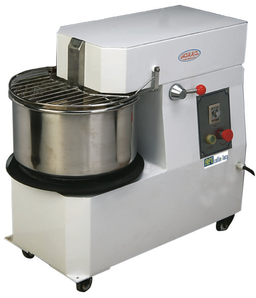 PÉTRIN PIZZAS - TÊTE RELEVABLE CUVE AMOVIBLE - 20 L - 1 VITESSE - 230 V