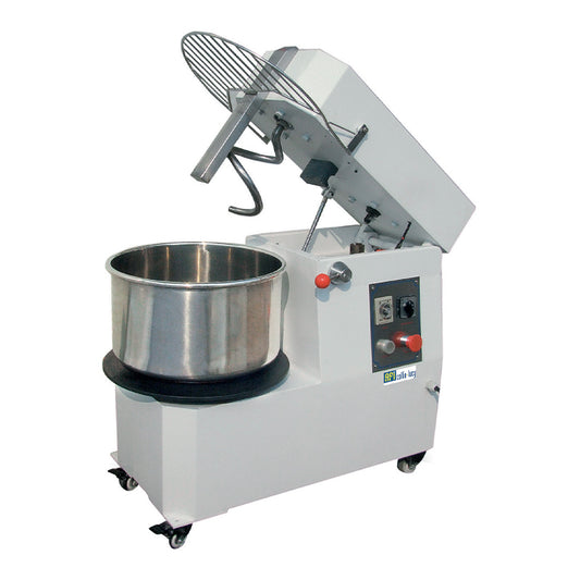 PÉTRIN PIZZAS - TÊTE RELEVABLE CUVE AMOVIBLE - 20 L - 2 VITESSES - 400 V