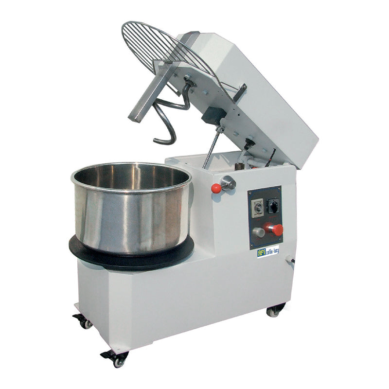 PÉTRIN PIZZAS - TÊTE RELEVABLE CUVE AMOVIBLE - 40 L - 2 VITESSES - 400 V