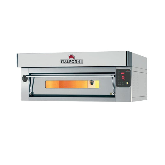 Italforni - Four à pizza inox - Gamme EURO - 1 chambre - 6 pizzas - Commandes digitales - EC6DI