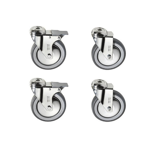 Kit 4 roues avec frein pour support four - KRSFSC