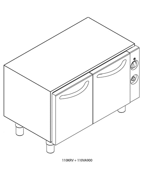 Kit étuve avec portes pour soubassement 110VA900