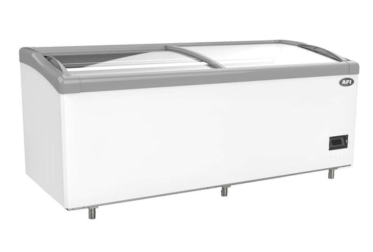 Congelateur Bahut 900 L portes vitrees coulissantes