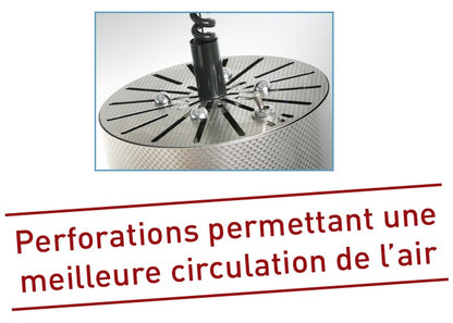 Lampe chauffante suspendue - Infra-rouge - Le carré - 75°C - 230 V - Longueur mini à maxi 800 à 1800 - 33002CARP