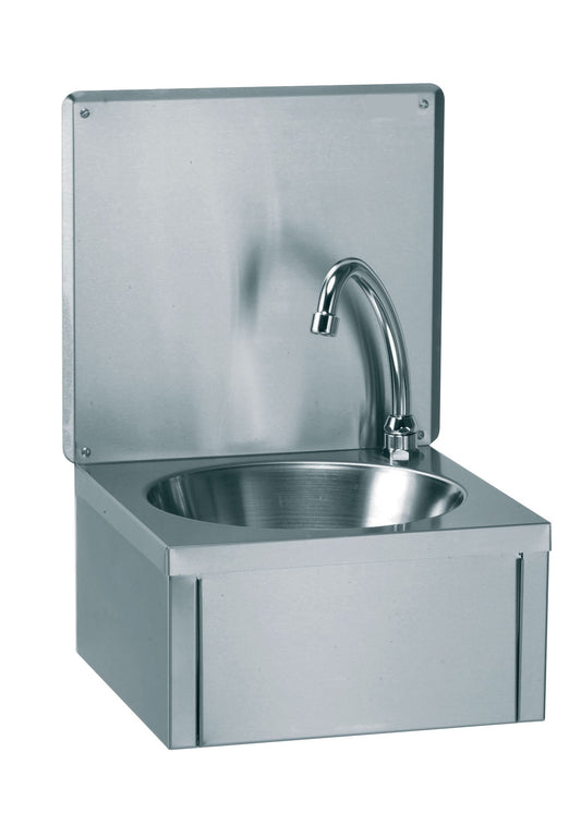 Lave-mains inox mural avec dosseret - Avec distributeur - LVMDSAV