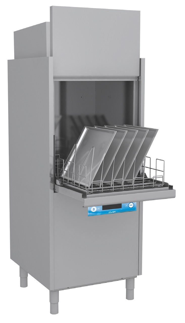 Elettrobar - Lave-batterie avec condenseur de buée - Panier 560 x 630 mm - SERIE RIVER - RIVER295RV1