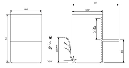 Lave-vaisselle - 15 litres - STARTECH DG - Panier 500 x 500 mm - Avec adoucisseur - STAR605DGA - COLGED