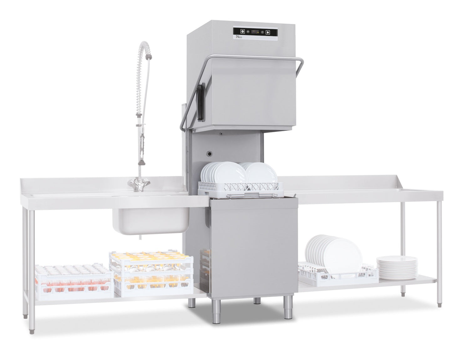 Lave-vaisselle à capot - 22 litres - Panier 500 x 500 mm - NEO803V1