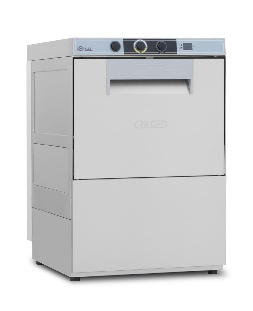 Lave-verres - 7 litres - STEELTECH DG - Panier 350 x 350 mm - Avec adoucisseur - STEEL330DGA - COLGED