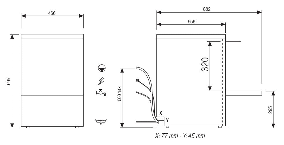 Lave-verres frontal - Panier 400 x 400 mm - TOPTECH - TOP420 - COLGED