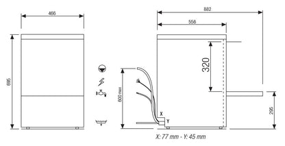 Lave-verres frontal - Panier 400 x 400 mm - TOPTECH - TOP420 - COLGED