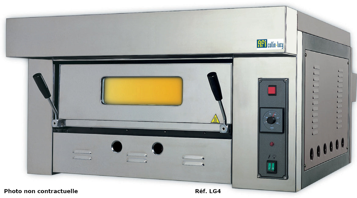 Four à pizza Gaz 6 pizzas entièrement réfractaire