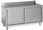Meuble de rangement inox profondeur 700 mm - Longueur 1200 mm - Adossé simple face - MR12ET