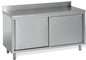Meuble de rangement inox profondeur 700 mm - Longueur 1600 mm - Adossé simple face - MR16ET